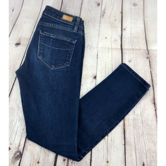 PAIGE DENIM Women's Skyline Skinny Jeans SIZE 27 Dark Wash - Picture 2 of 7